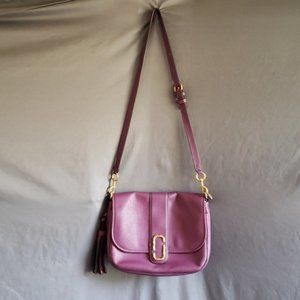 Marc Jacobs Plum Interlock Leather Crossbody Bag